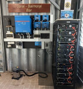 Off-grid solar battery storage system installed by Ravin Services, Queensland